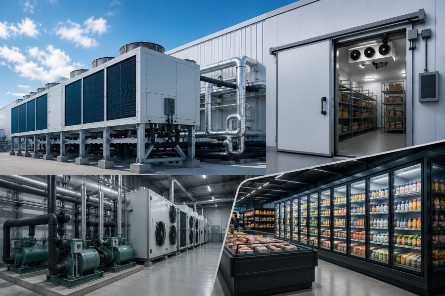 Refrigeração industrial e sistemas de grande porte